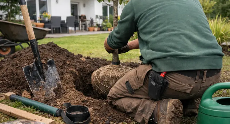 Pflanzarbeiten – Neupflanzung von Bäumen und Hecken mit fachkundiger Beratung